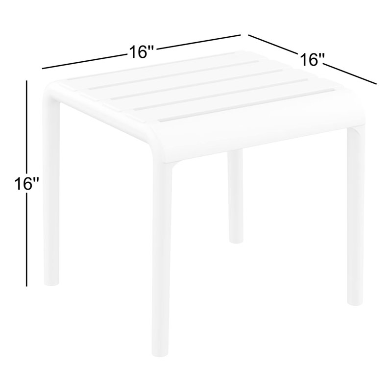 Table d'appoint d'extérieur 16 po Ruta Paris, Gris foncé