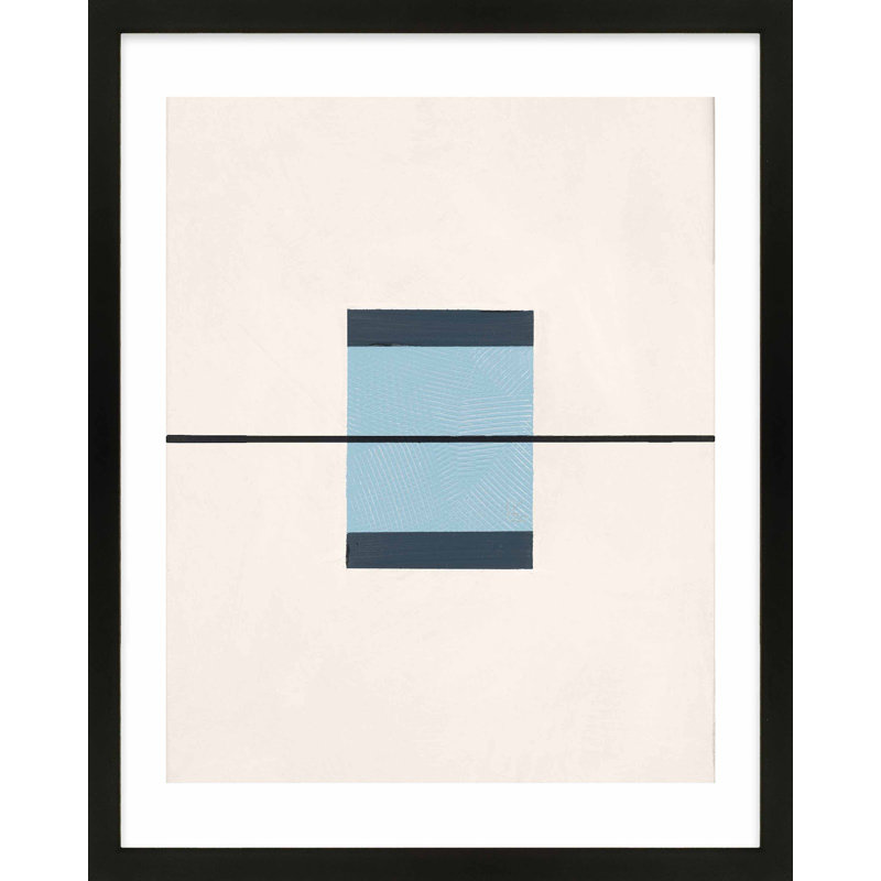 «Black and Blue 1» par Robert Kamnatnik - Art mural encadré, Noir, H 20 po x l 16 po x P 1,25 po