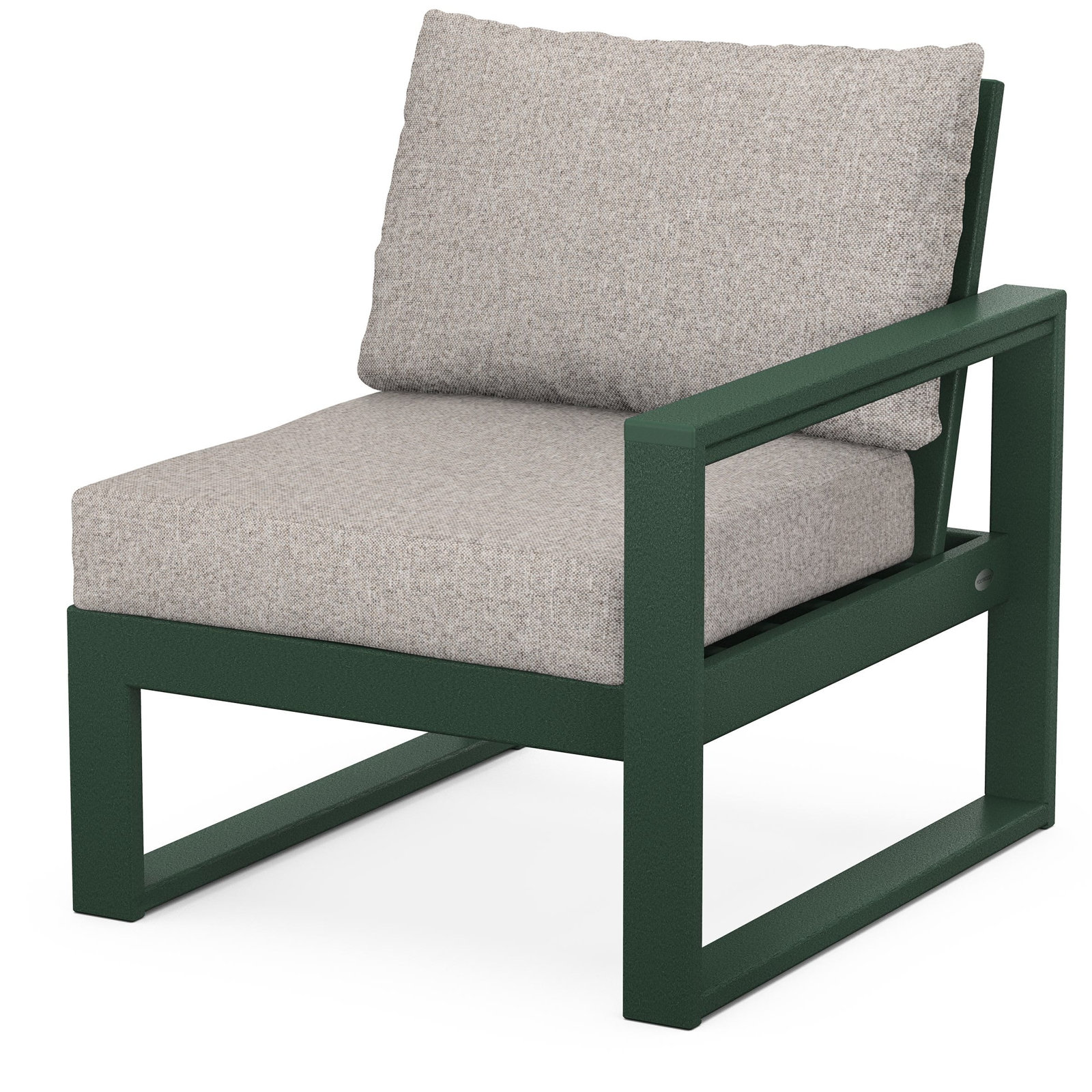 Edge Patio Lounge Chair, Weathered Tweed Revolution® Tweed, Green
