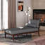 Chaise longue en tissu Sarom avec traversin-112014806