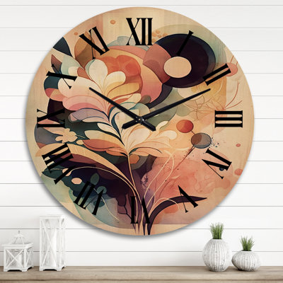 Horloge murale en bois massif Nestori