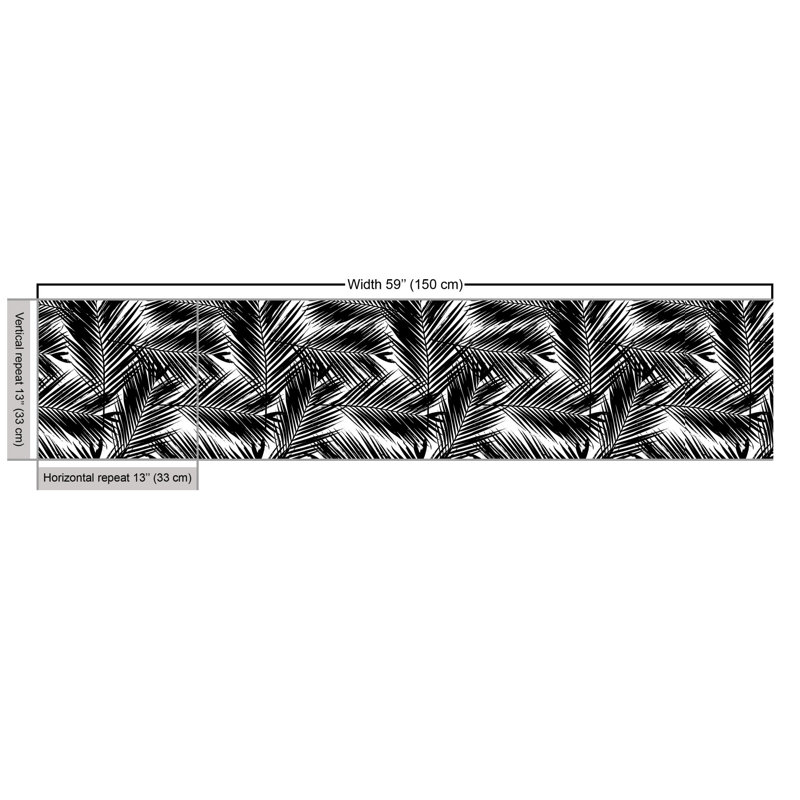 Charlesia Island Fan Palm Tree Leaves Caribbean Plants Jungle Foliage Ocean Beach Multi-Purpose Fabric