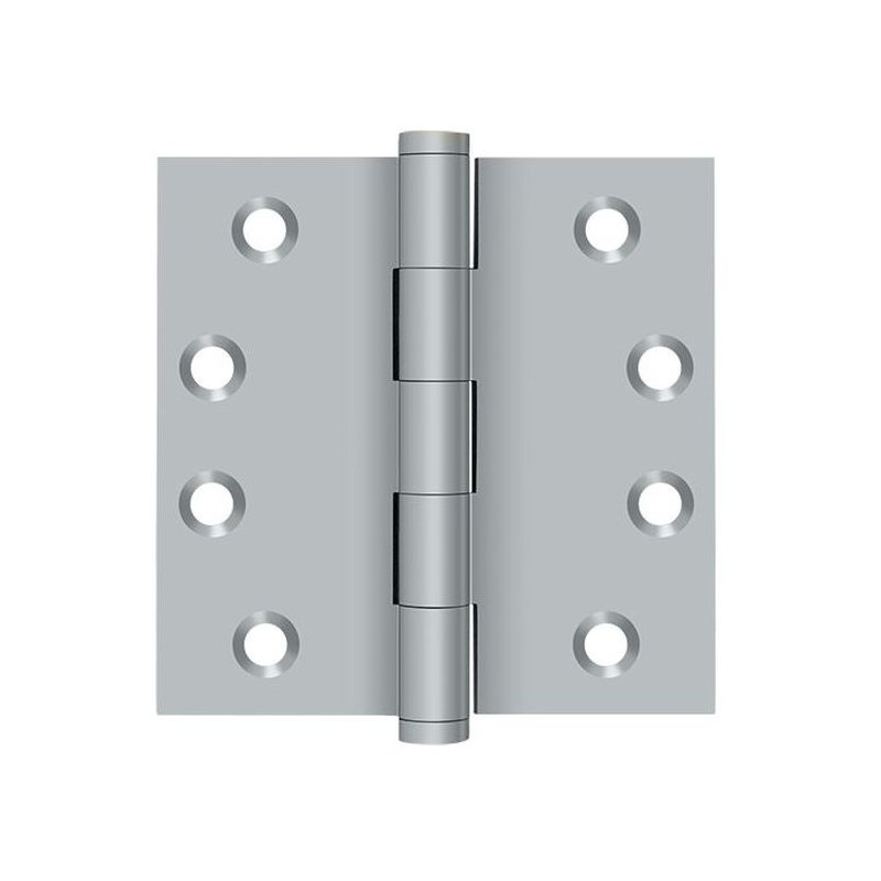 Butt Bearing Hinge, Brushed Chrome, Solid Brass