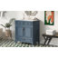 Meuble-lavabo à cadre en bois massif de 30 pouces avec lavabo en céramique et portes à fermeture douce pour un rangement durable