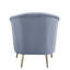 Chaise Bayram en velours gris clair