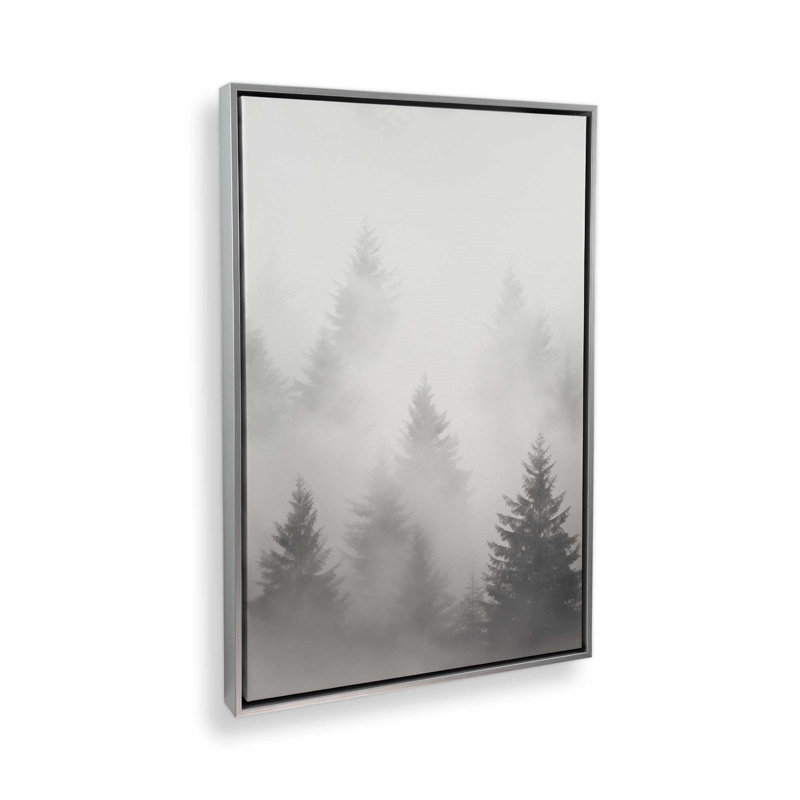 Foggy Echoes II, reproduction sur toile, Cadre en chrome poli, H 12,75 po x l 8,75 po x P 1,75 po