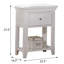 Table de chevet blanche avec tablette inférieure