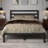 17 Stories Metal Platform Bed with Vintage Steel Headboard, Underbed Storage, No Box Spring Needed-101085391-101085389
