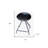 24" Gray Leather and Iron Low Back Counter Height Swivel Bar Chair