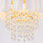 Luminaire suspendu en forme de feuille d'or en cristal feuille blanche, lustre blanc en céramique à 1 lumière avec cristal K9 à deux niveaux, mini luminaire suspendu à hauteur réglable pour îlot de cuisine répertorié UL ETL