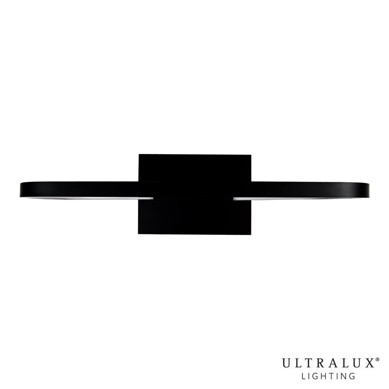 Modern Hoop Edge Lit LED Vanity Light - 20 Inch Wall Mounted Modern Bathroom Light Fixture - 10W, 3000K & ETL Listed