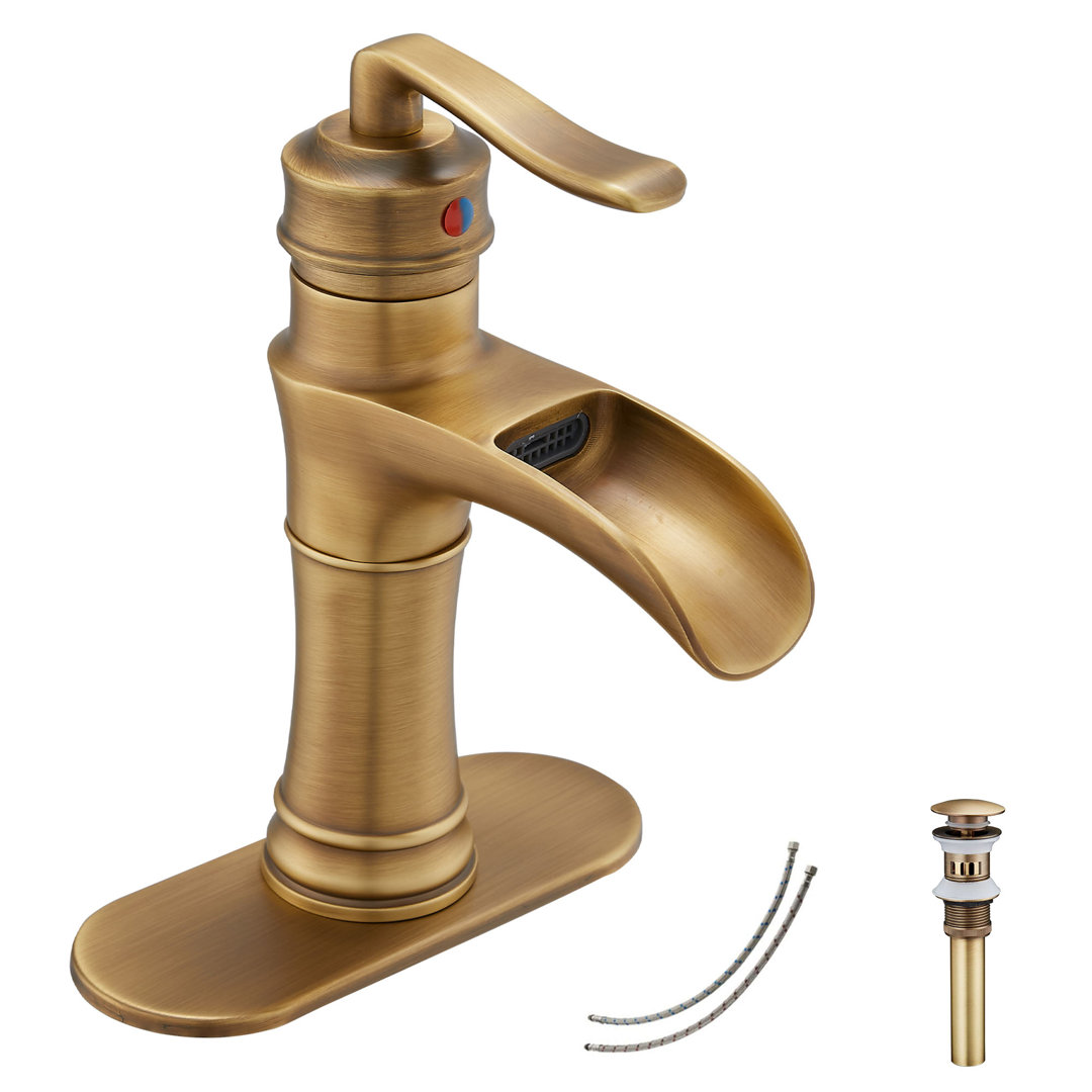 Single-Hole Single-handle Bathroom Faucet with Drain Assembly UFINE