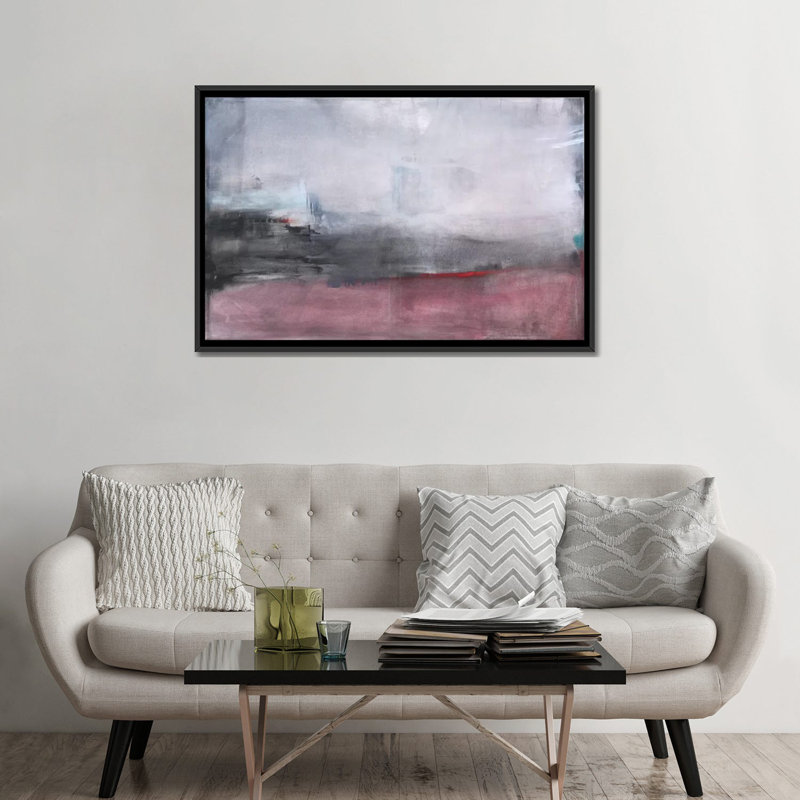 Reproduction d'art sur toile tendue, H 18 po x l 26 po x P 1,5 po, Toile encadrée noire, Pas de tapis