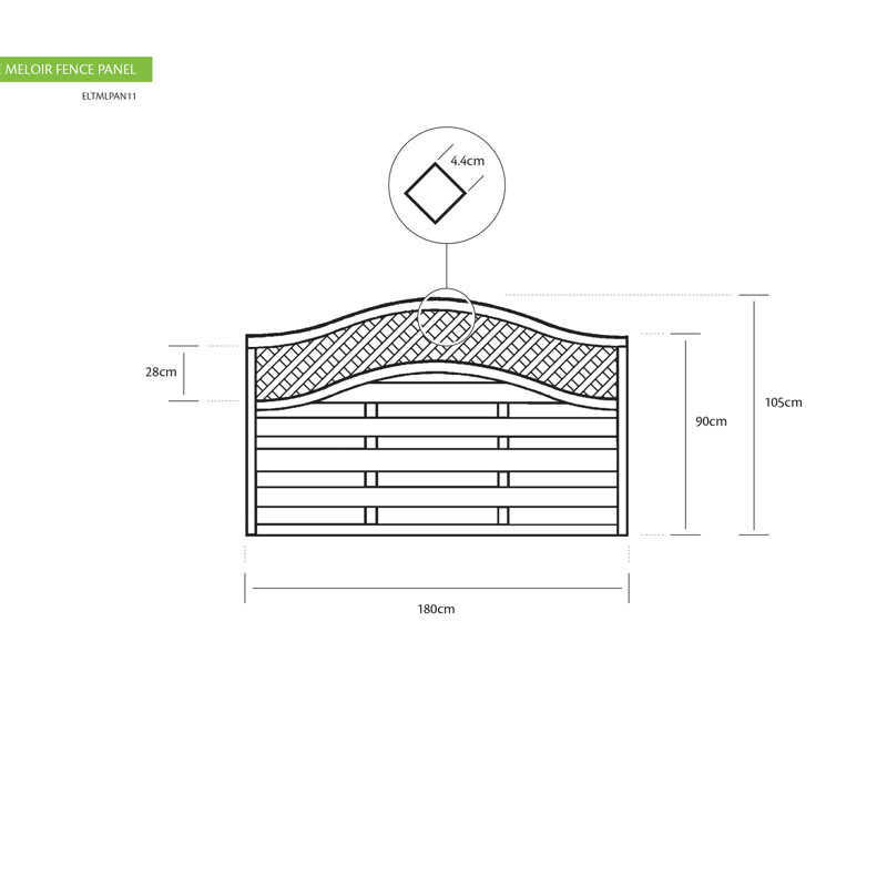 Grange Elite Meloir 1.05 m Fence Panel