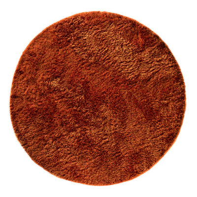 Plush Deep Pile Shaggy Rust Rug