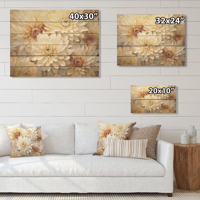 Minimalisme, peinture de maman en beige et or - art sur bois de pin naturel, H 24 po x l 32 po