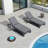 Latitude Run® Chaise Lounge Chair Recliner Outdoor For Patio Poolside W/slide-out Side Table With Cushion Adjustable Backrest 2 Pieces-1196284405