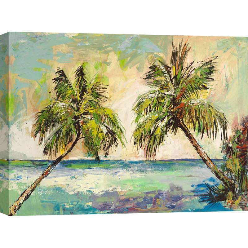 Palm Trees In The Sun (detail) by Luigi Florio - Wrapped Canvas Print, 50cm H x 70cm W x 4cm D