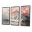 Ensemble de salon art mural cygne rose et or Love Under Cherry Blossom II-107201526-107201518