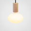 Oval Single Pendant in Oak