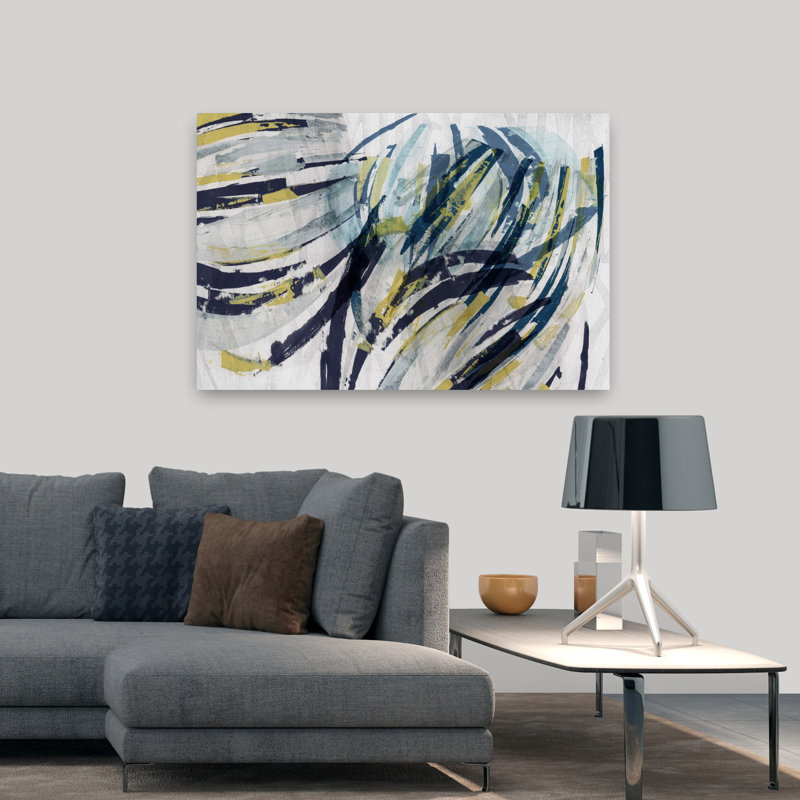Art contemporain contemporain abstrait, H 32 po x l 48 po