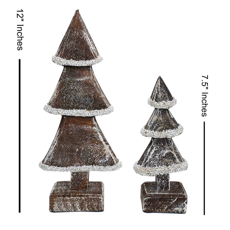 Ensemble d'arbre de table 2 pièces Alpine Christmas