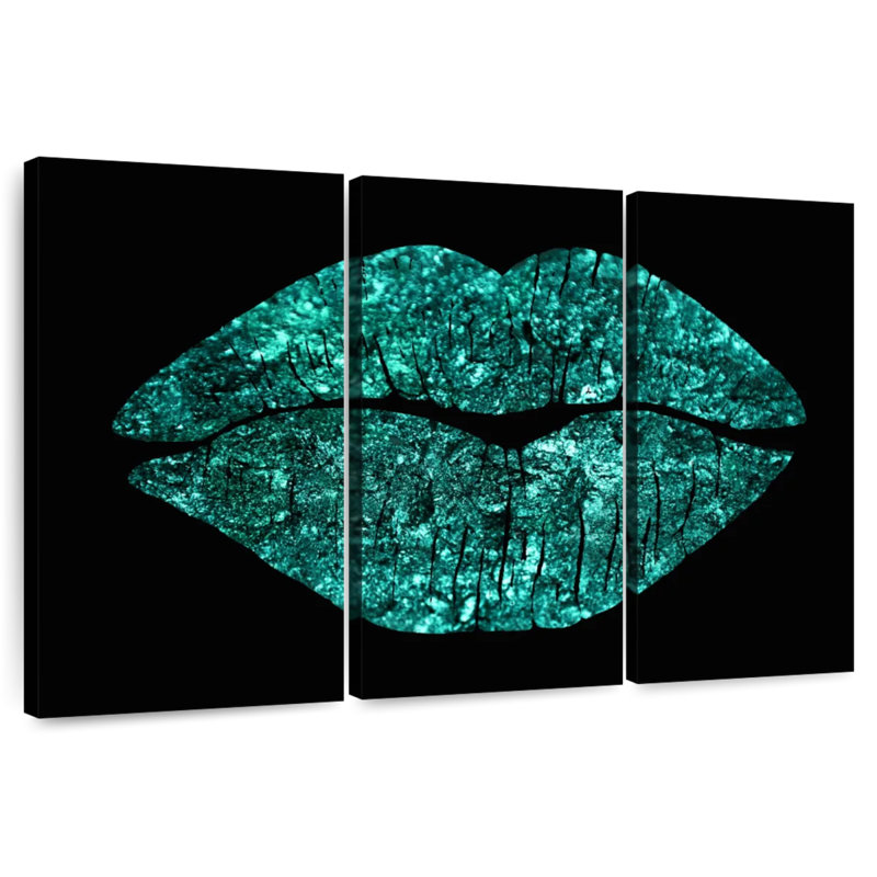 Bise à paillettes bleu sarcelle, H 48 po x l 74 po