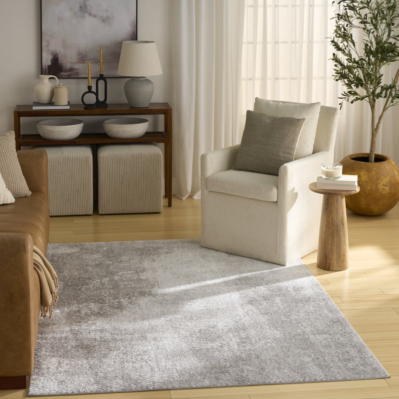 Lafever 4' x 6' Grey Vintage Indoor Rug, Rectangle 4' x 6'