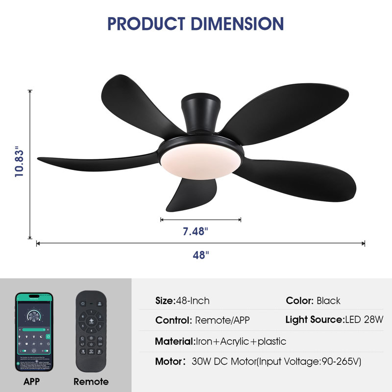 48"ceiling Fans With Lights