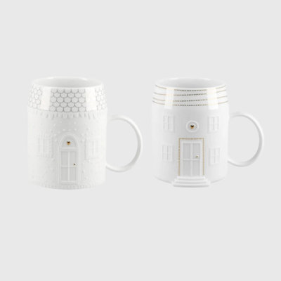 Village House Mugs - Set of 2