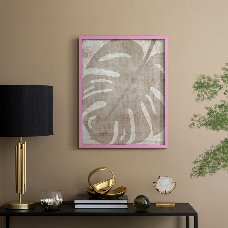 «Island Neutrals II», reproduction encadrée - bois massif, H 11 po x l 9 po, Rose
