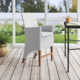 Nicole High-Density Polyethylene (HDPE) Wicker Premium All-Weather Wicker Dining Armchair with Sunbrella® Cushion