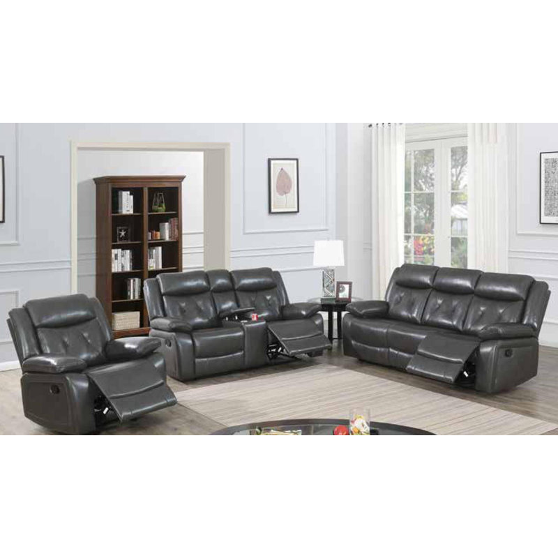 Ensemble de salon inclinable en similicuir 2 pièces