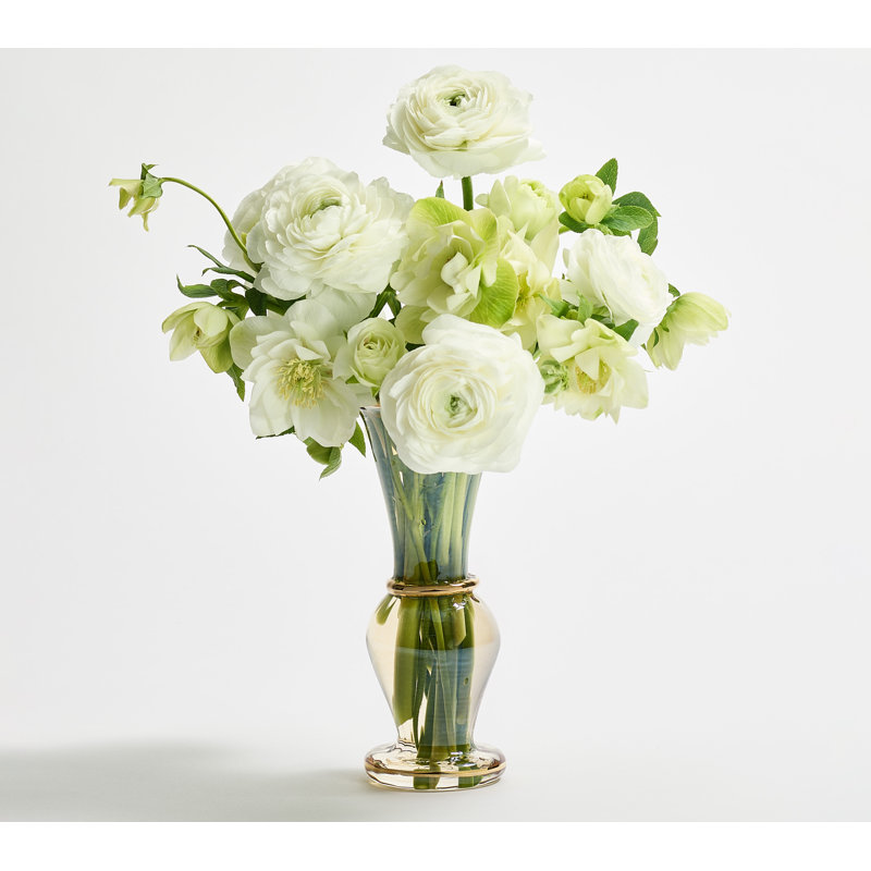 F2023 Handmade Glass Table Vase, Champagne