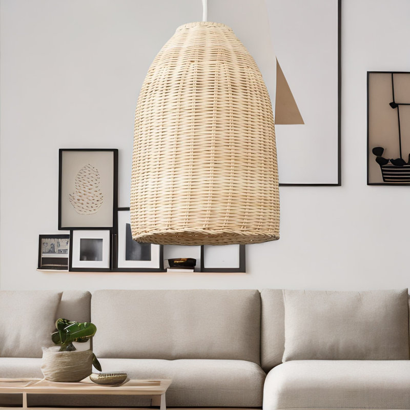 32cm H Rattan Pendant Shade in Brown