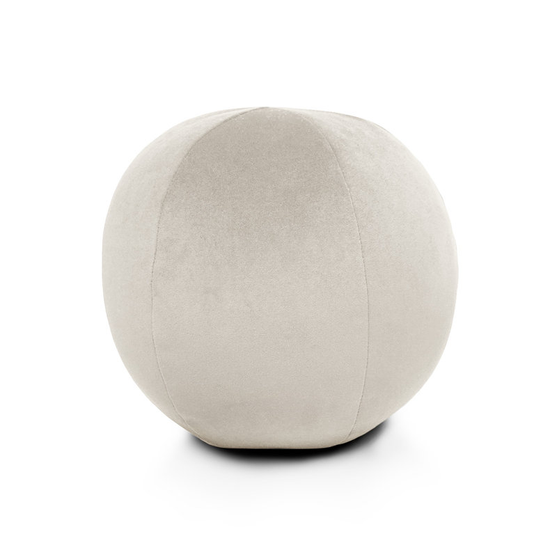 Posh Ball Circular Pillow Cover & Insert, 12"H x 12"W, Ivory