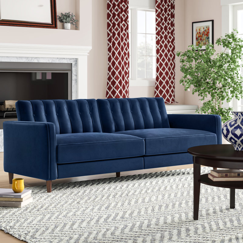 Cornell Upholstered 81'' Sofa, Rose