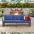 Ezell 3-Seat Outdoor Sofa, Weatherproof PE Rattan & Thick Cushions For Patio, Garden-1998231955
