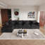 Canapé modulaire rembourré avec repose-pieds-110374989-110374988
