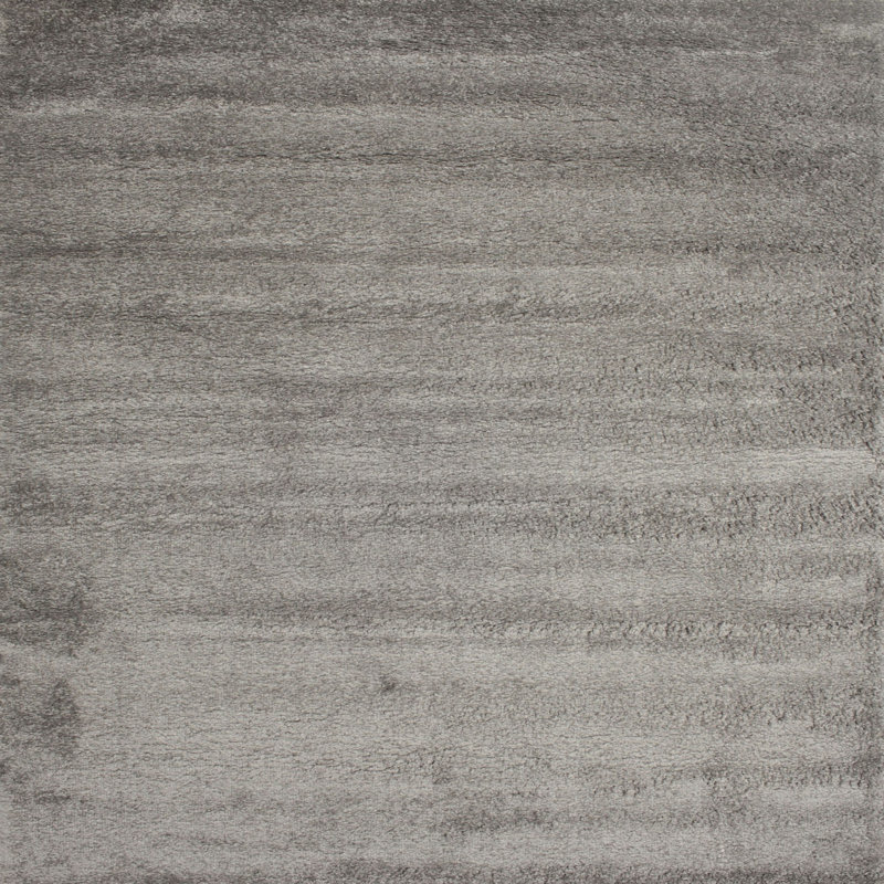 Tapis gris / noir Adells, Carré 8 pi