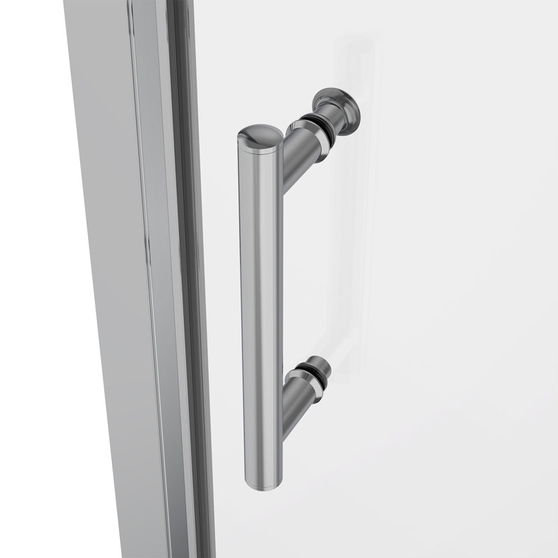 Achante 1900mm H Pivot Framed Shower Door with Clear Glass, 1020cm W, Chrome