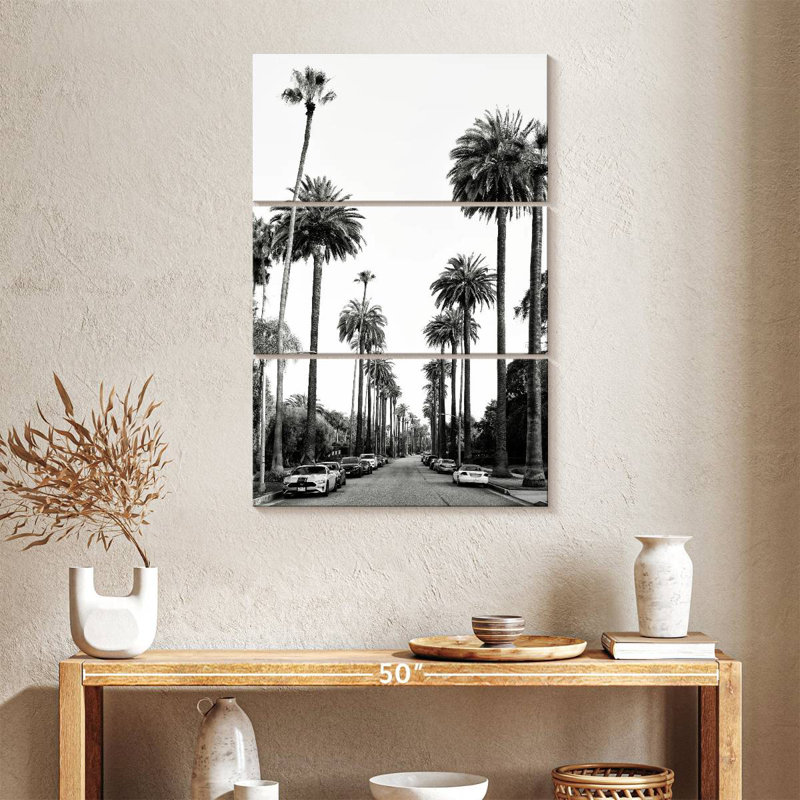 Masam Black California - Los Angeles Palm Alley, H 23 po x l 14 po