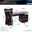 Bureau d'ordinateur élégant avec rangement