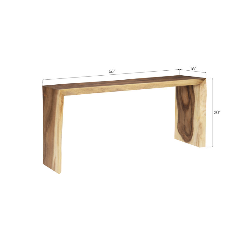 Waterfall 66" Solid Wood Console Table