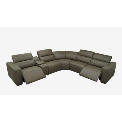 Ashenvale Top Grain Leather Reclining Modular Sectional