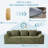 71" Cloud Loveseat Sofa, No Assembly Required Comfy Deep Seat Couches 1 pcs for Living Room, Bedroom, Apartment(71 inch diagonal armrest)-771787206