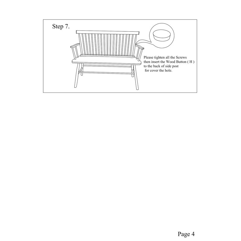 Banc en bois gris avec dossier à broche pour chaise en bois massif Decor