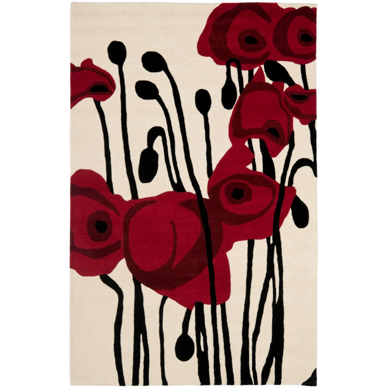Soho Hand Tufted Floral Indoor/Outdoor Rug, Rectangle 3'6" x 5'6"