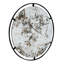 Miroir de décoration murale industriel en métal, 31,5 po x 0,7 po x 31,5 po, noir, 15,8 lb
