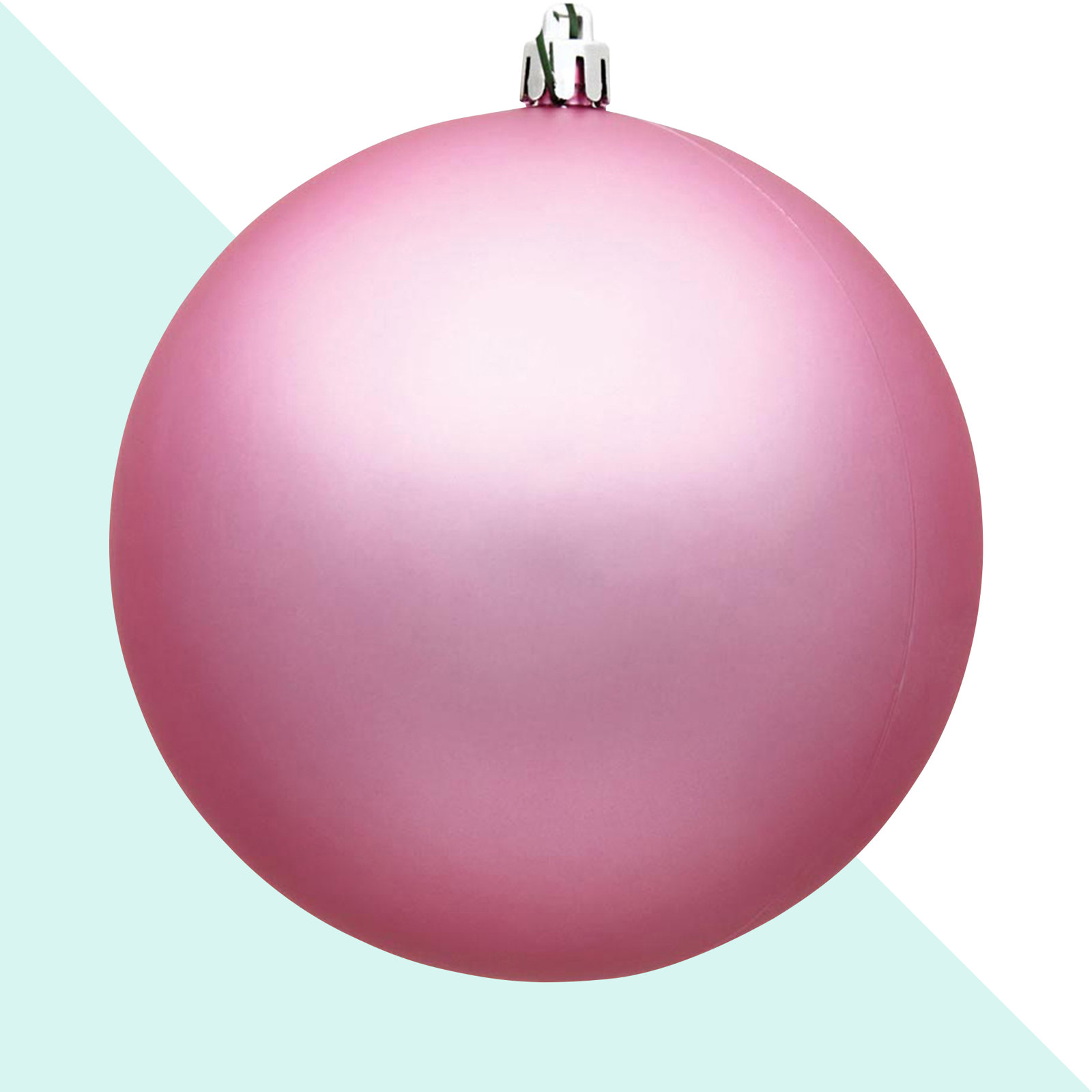 Holiday Décor Ball Ornament, 3" H x 3" W x 3" D, Matte Seafoam
